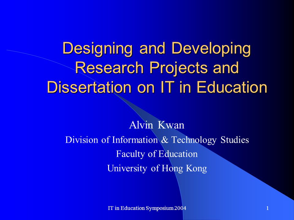 Dissertation Education Technology