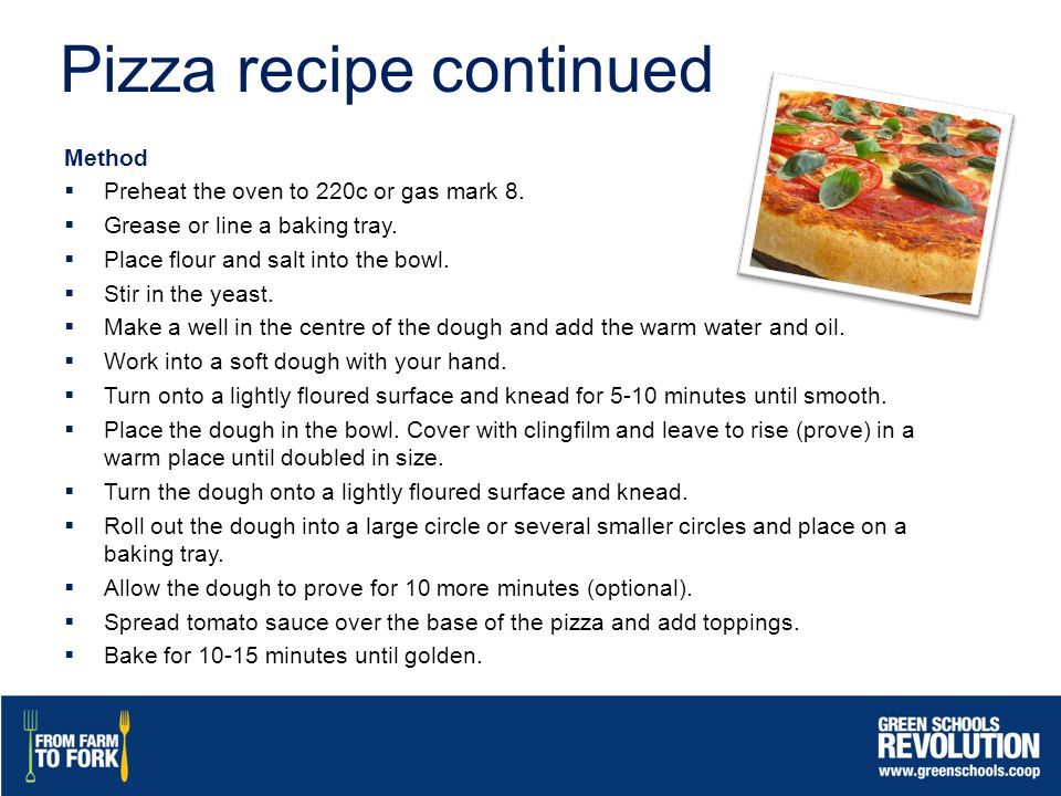 Method  Preheat the oven to 220c or gas mark 8.  Grease or line a baking tray.