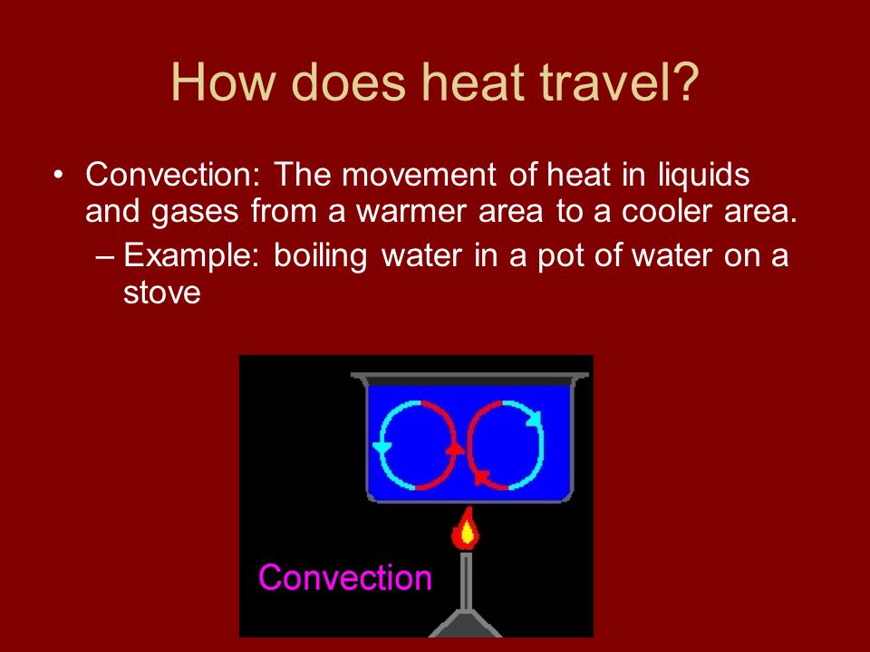 How does heat travel.