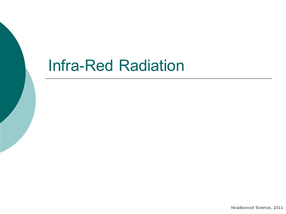 Infra-Red Radiation Noadswood Science, 2011