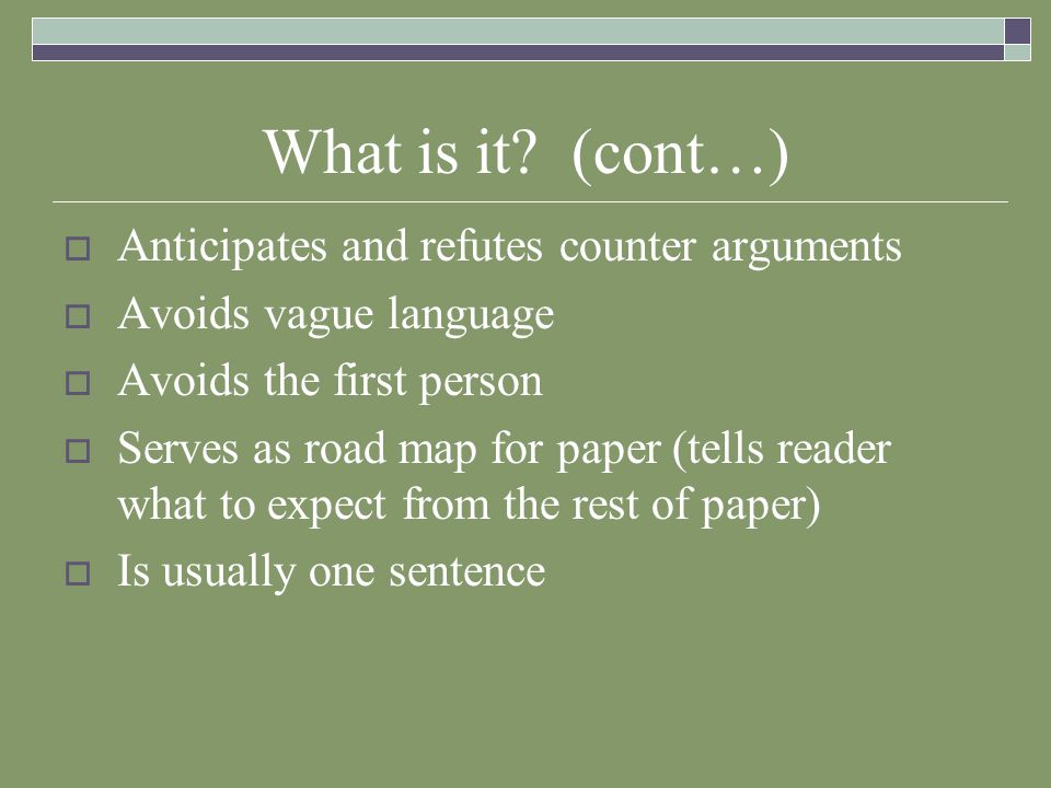 Topic Thesis Statement