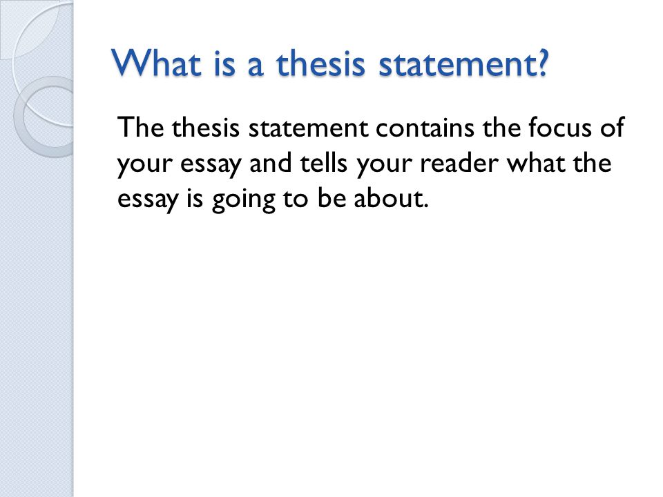Examples of a thesis statement on symbolism