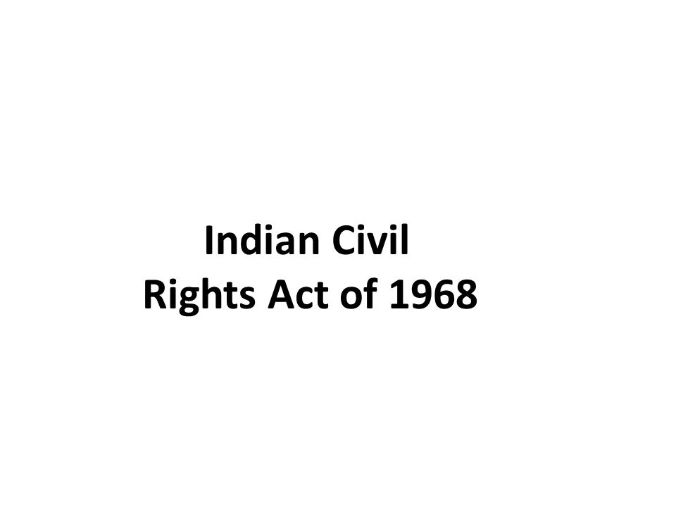 Indian Civil Rights Act of 1968