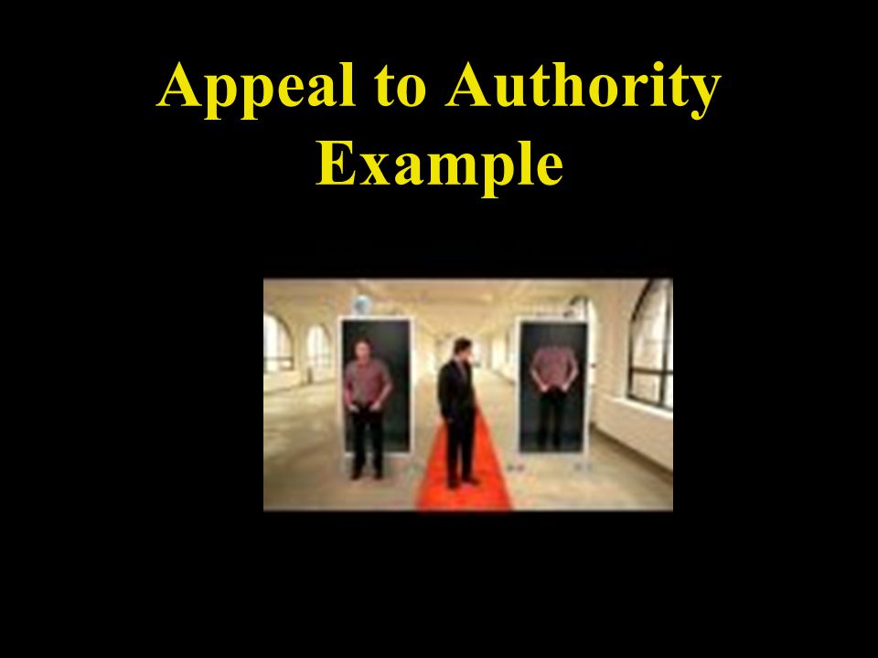 Appeal to Authority Example