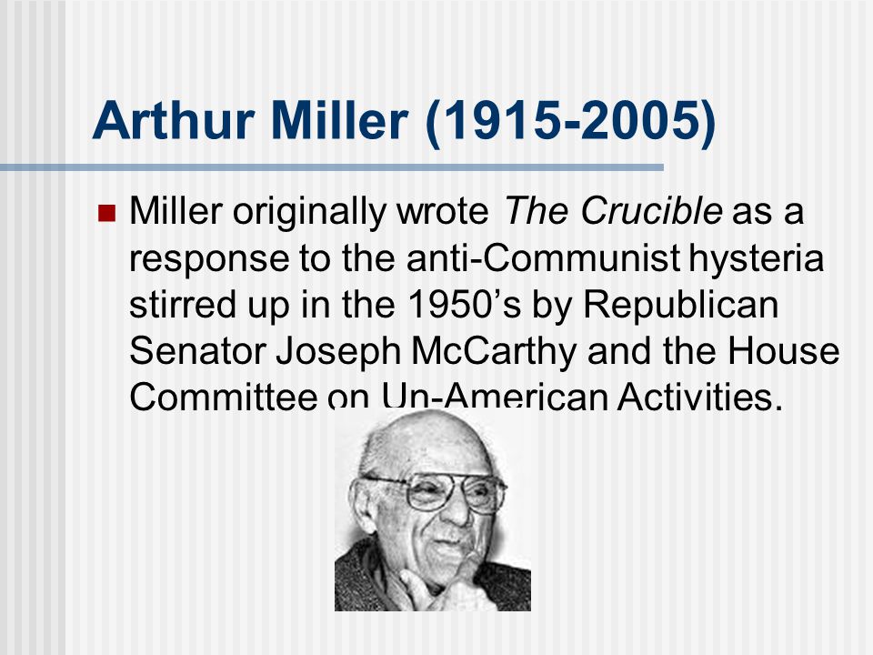 the problems in the town of salem in the crucible by arthur miller Justice, witchcraft, innocent - a town in salem, the crucible was written by arthur miller. the problems in the town of salem in the crucible by arthur miller Justice, witchcraft, innocent - a town in salem, the crucible was written by arthur miller.