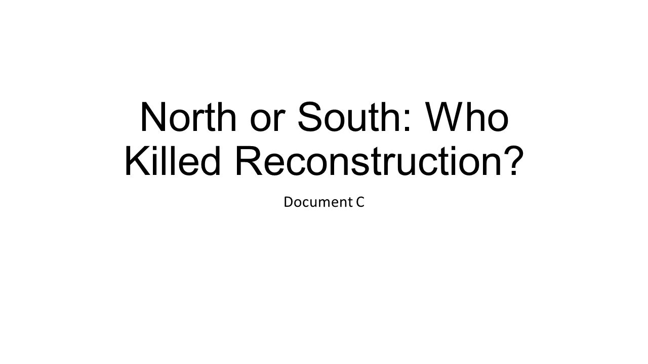 reconstruction dbq essay