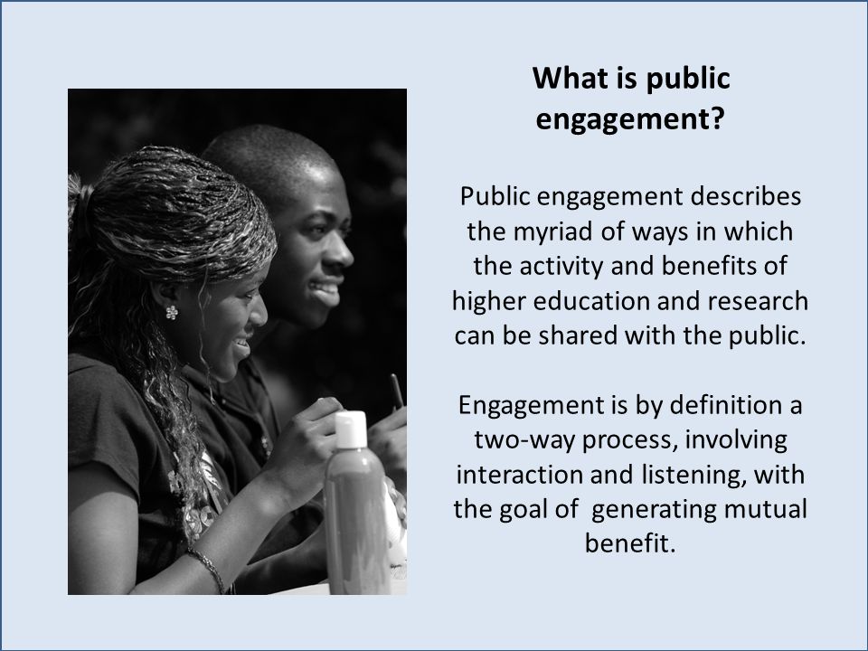 What is public engagement.
