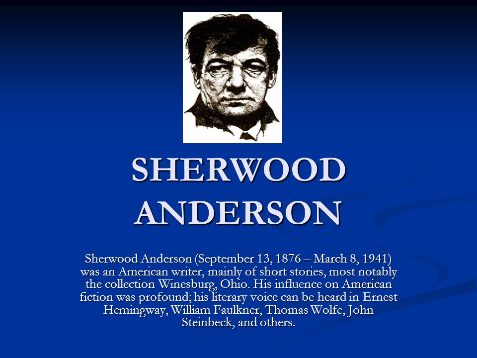 Essays on hands by sherwood anderson