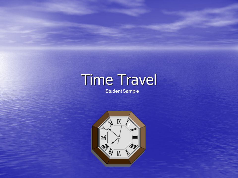 Time Travel Student Sample