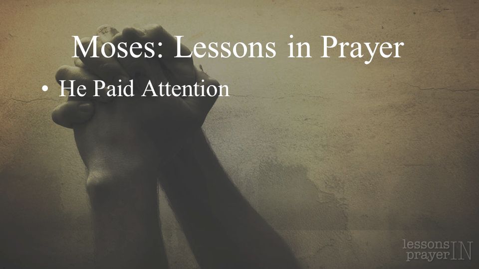 Moses: Lessons in Prayer He Paid Attention