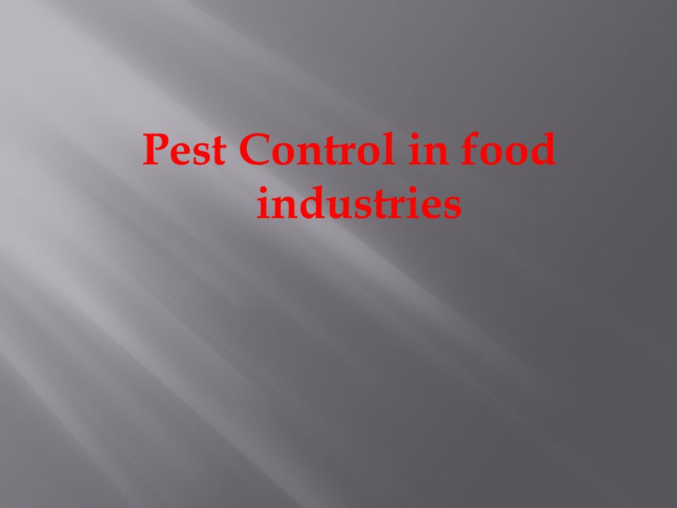 Pest Control in food industries