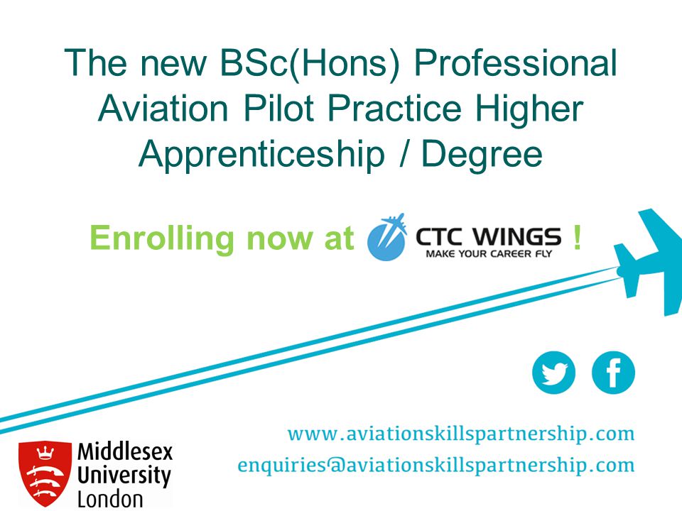 The new BSc(Hons) Professional Aviation Pilot Practice Higher Apprenticeship / Degree Enrolling now at !