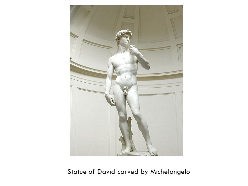 Statue of David carved by Michelangelo