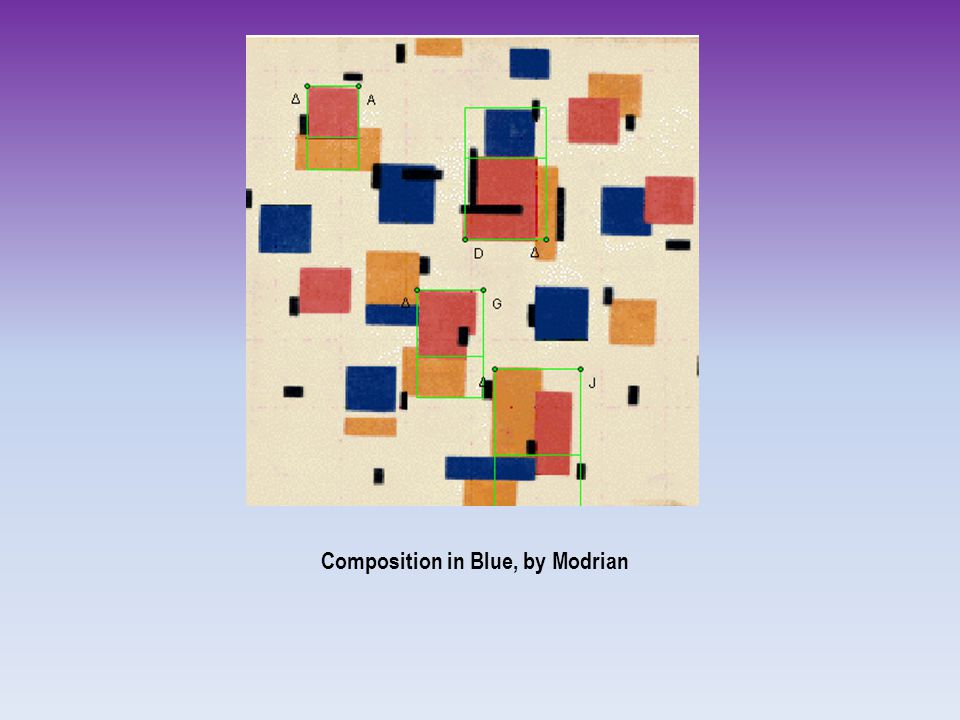 Composition in Blue, by Modrian
