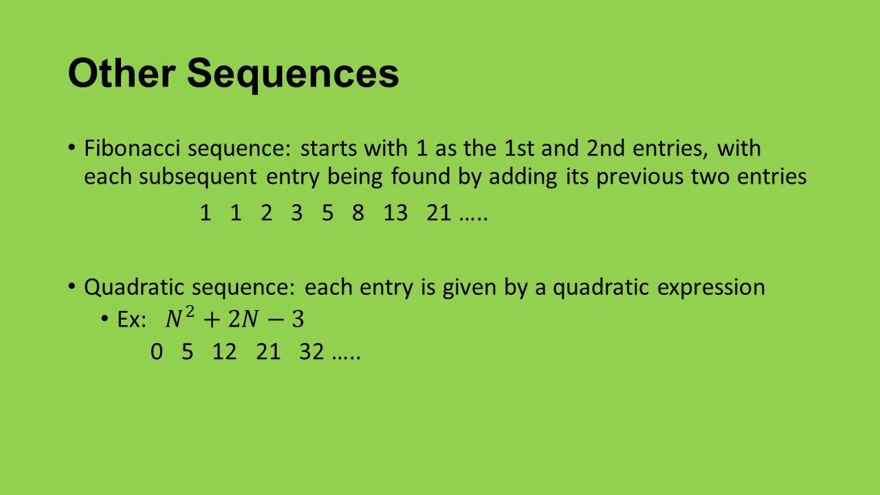 Other Sequences