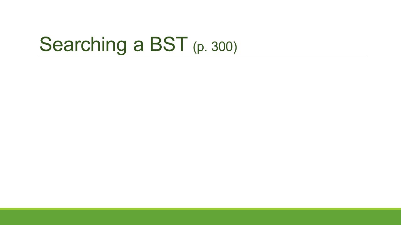 Searching a BST (p. 300)
