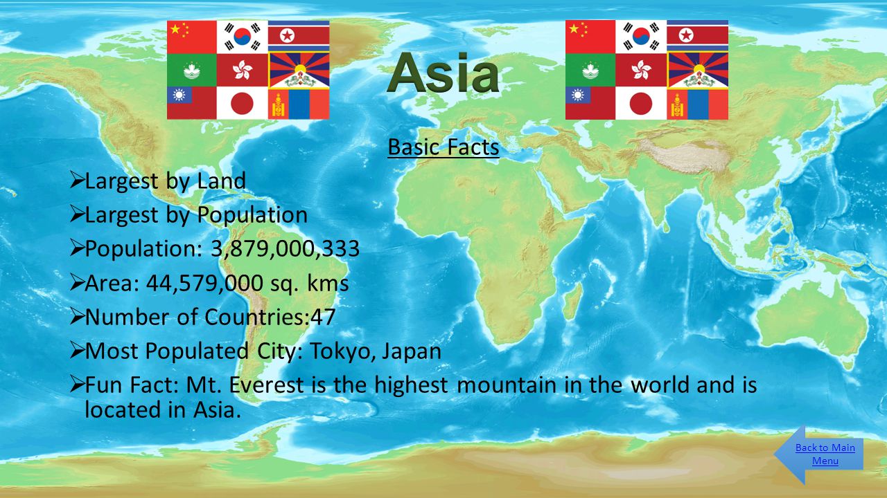 Basic Facts  2 nd Smallest by Land  3 rd Largest by Population  Population: 739 million  Area: 9,938,000 sq.