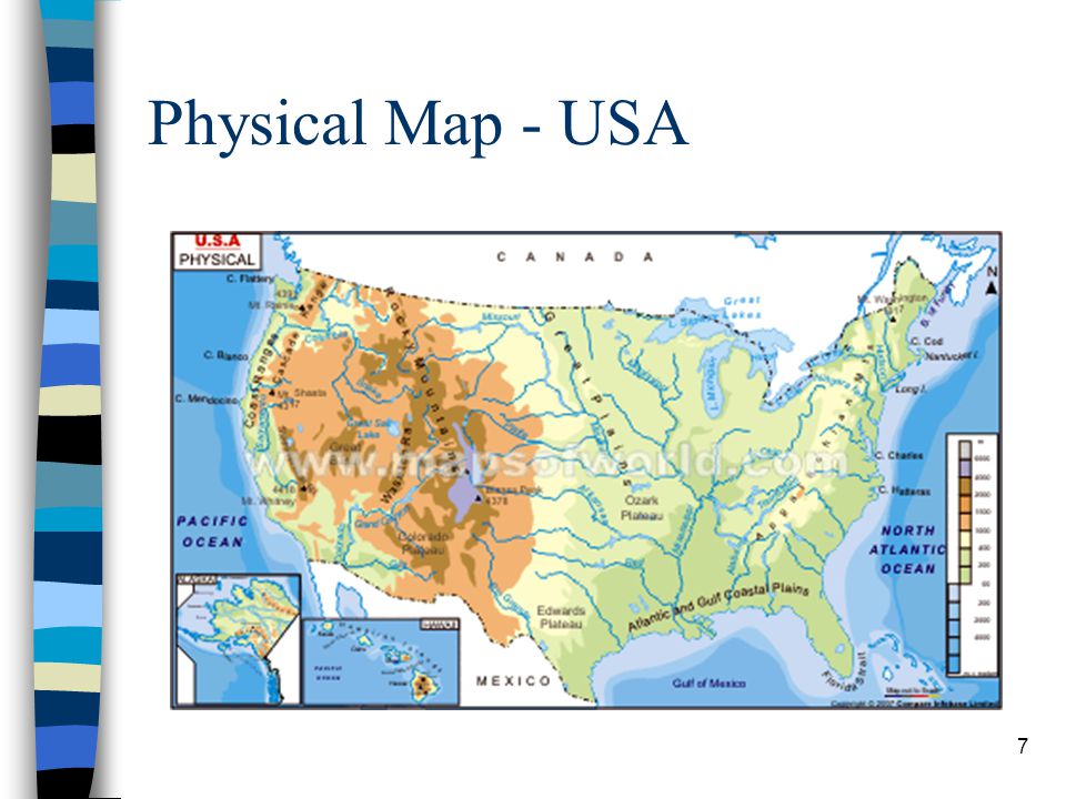 7 Physical Map - USA