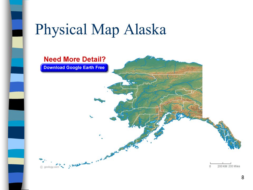 8 Physical Map Alaska