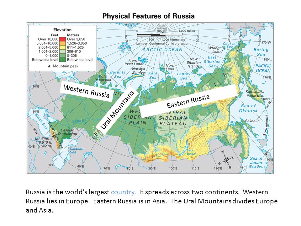 Russia is the world’s largest country. It spreads across two continents.