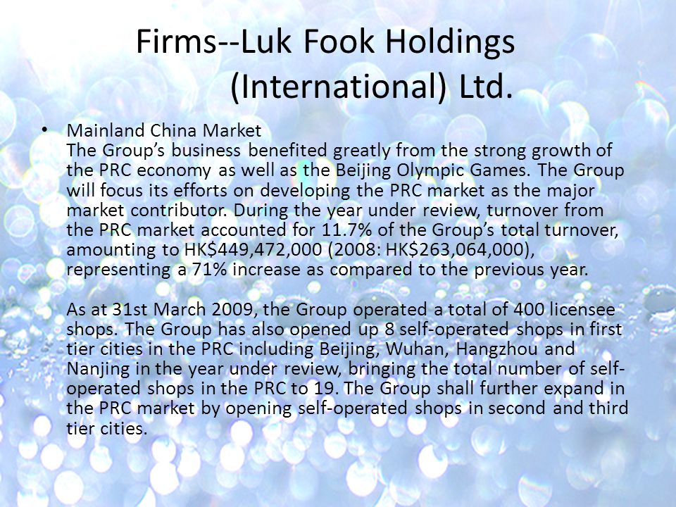 Firms--Luk Fook Holdings (International) Ltd.