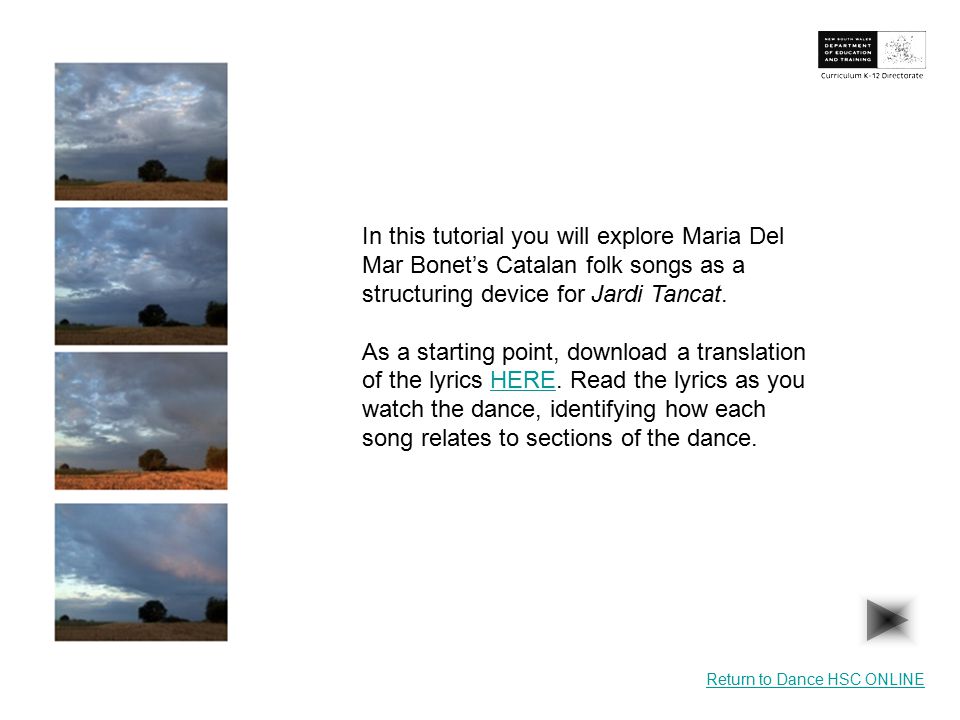 In this tutorial you will explore Maria Del Mar Bonet’s Catalan folk songs as a structuring device for Jardi Tancat.