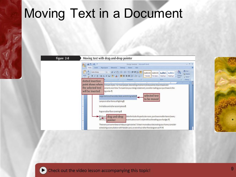 9 Moving Text in a Document