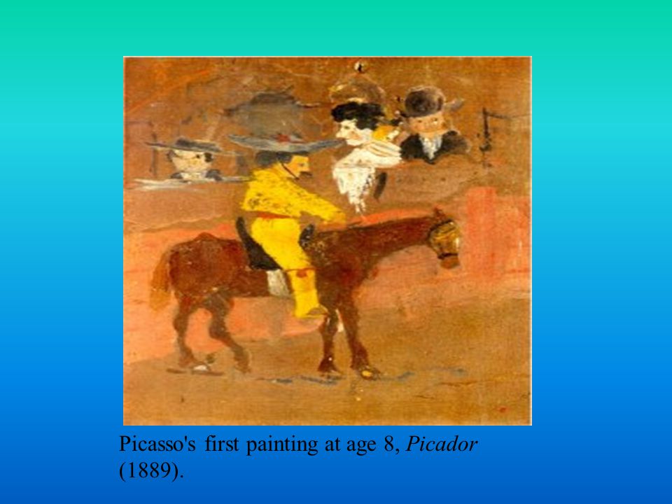 Picasso s first painting at age 8, Picador (1889).