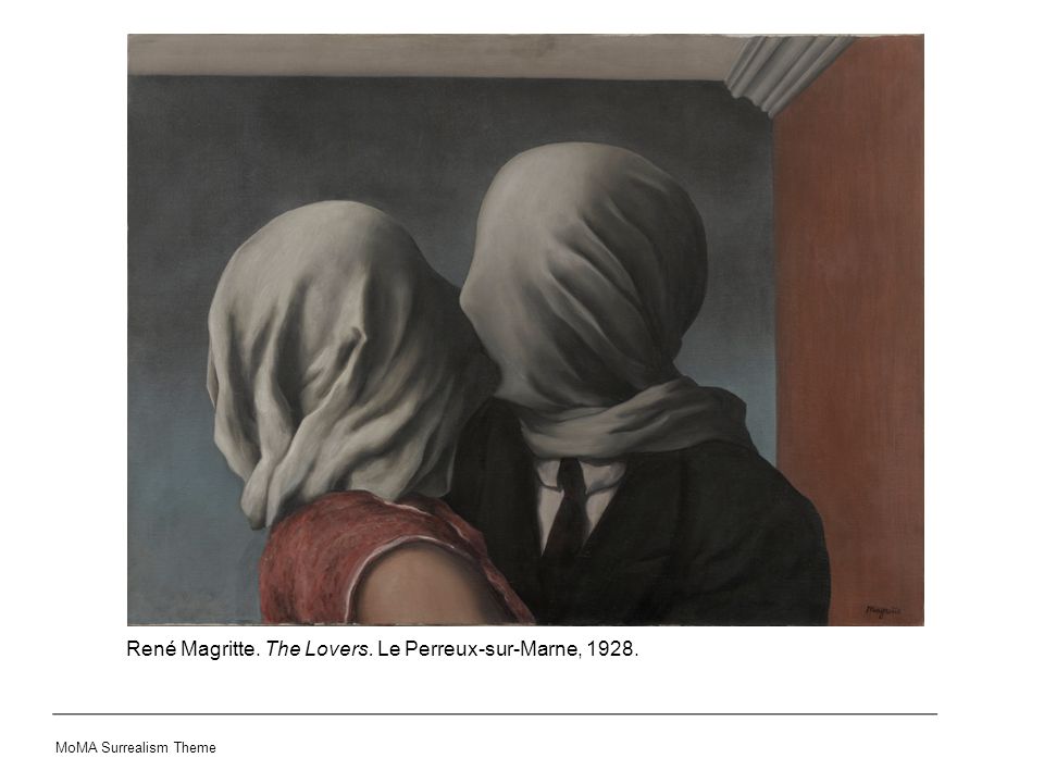 René Magritte. The Lovers. Le Perreux-sur-Marne, MoMA Surrealism Theme