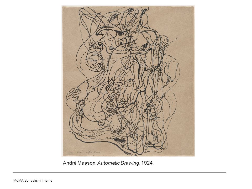 André Masson. Automatic Drawing MoMA Surrealism Theme
