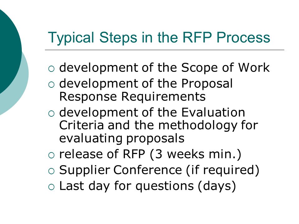 request for proposal process