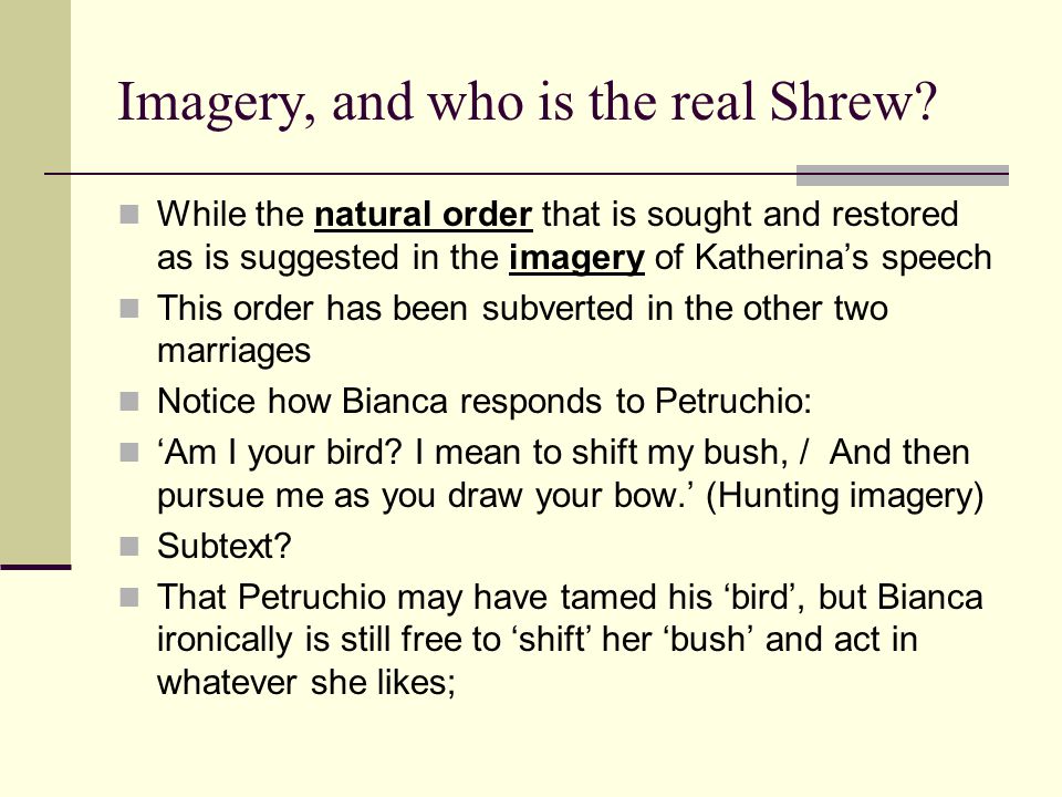 Taming of the shrew bianca essay definition
