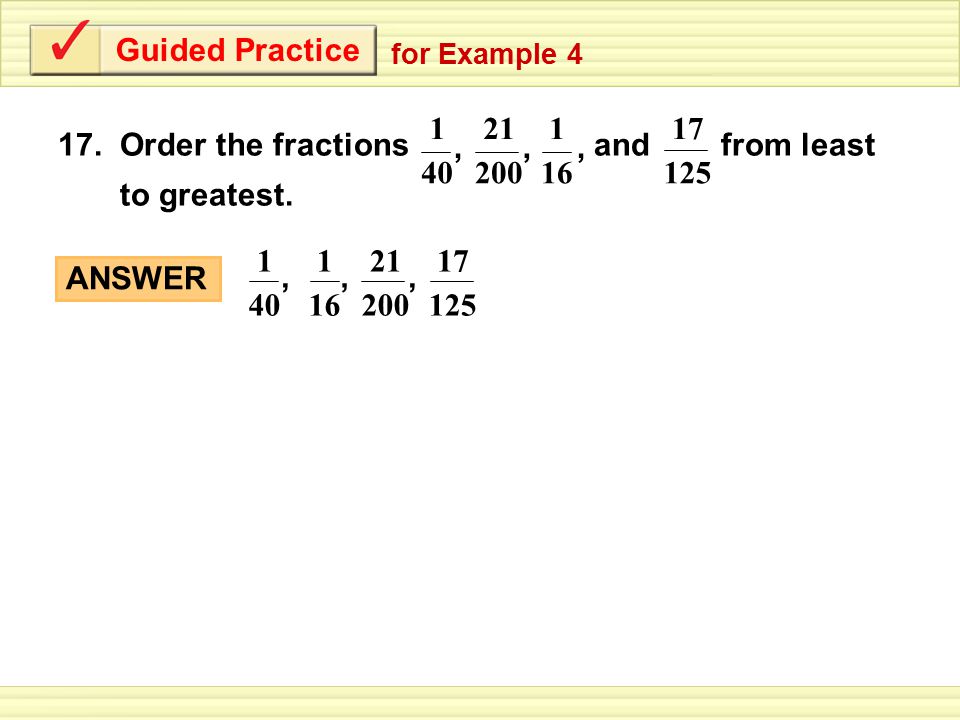 Guided Practice for Example 4 ANSWER, ,, 17.