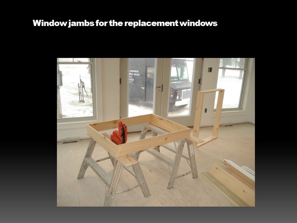 Window jambs for the replacement windows