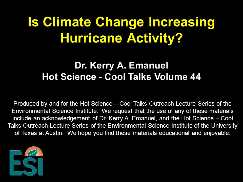 Is Climate Change Increasing Hurricane Activity.