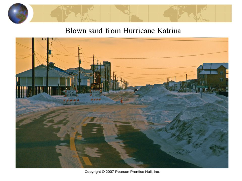 Blown sand from Hurricane Katrina