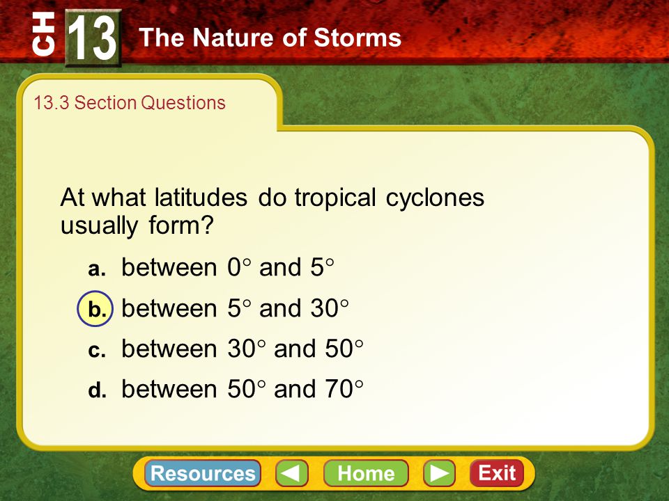 CH  Cyclones go through the same stages of formation and dissipation as other storms.