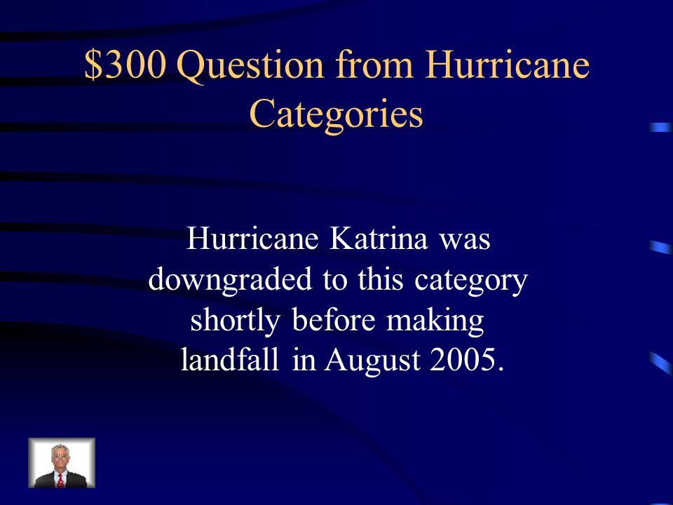 $200 Answer from Hurricane Categories What is Category 1