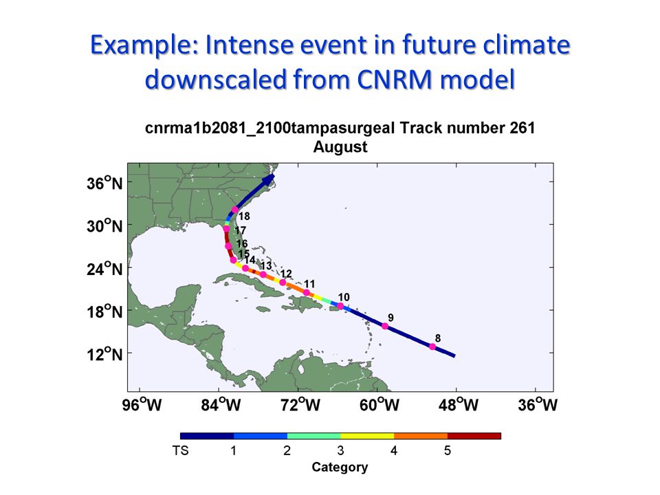 Example: Intense event in future climate downscaled from CNRM model