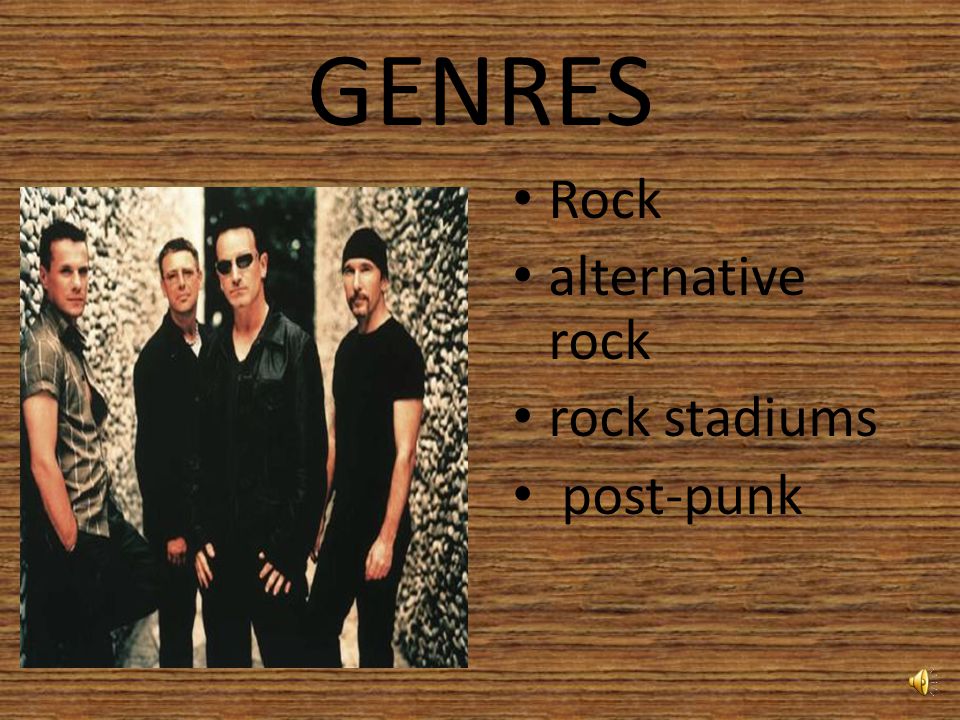 GENRES Rock alternative rock rock stadiums post-punk