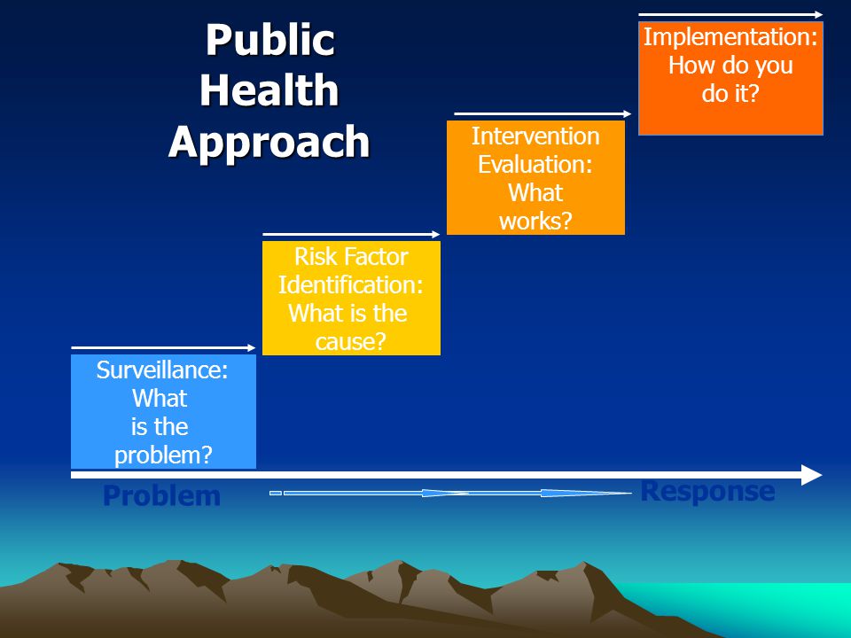 Public Health Approach Problem Response Surveillance: What is the problem.