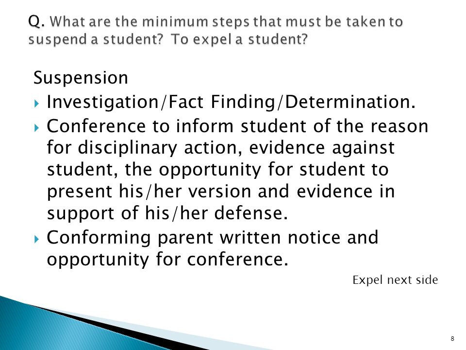 Suspension  Investigation/Fact Finding/Determination.