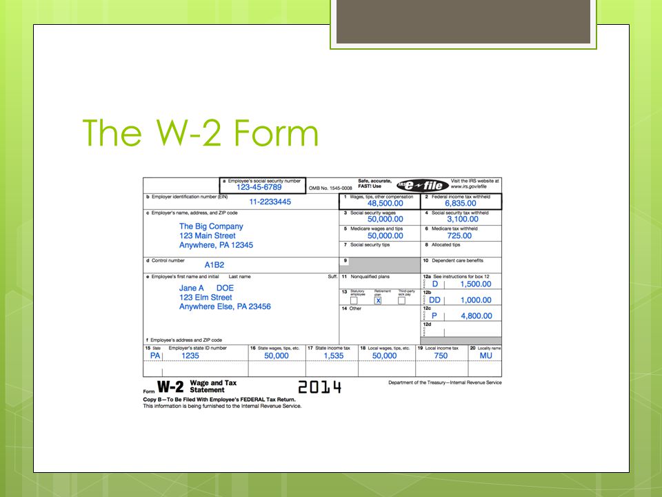 The W-2 Form
