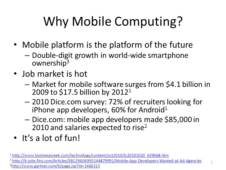 Why Mobile Computing.