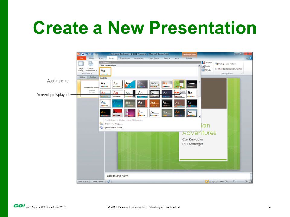 with Microsoft ® PowerPoint 2010© 2011 Pearson Education, Inc.