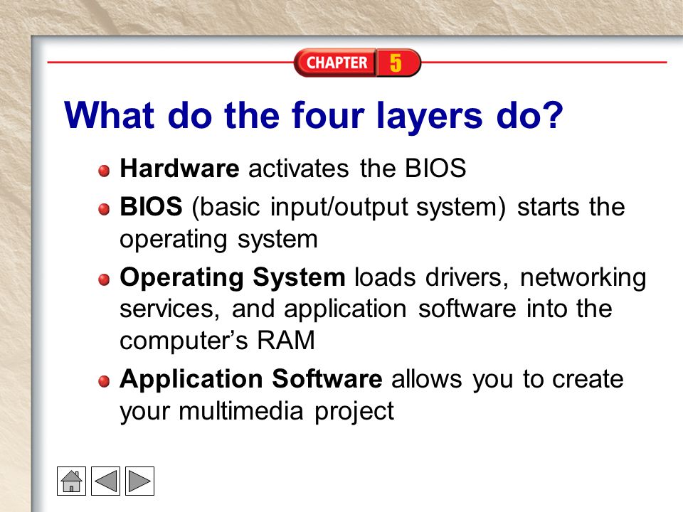 5 What do the four layers do.
