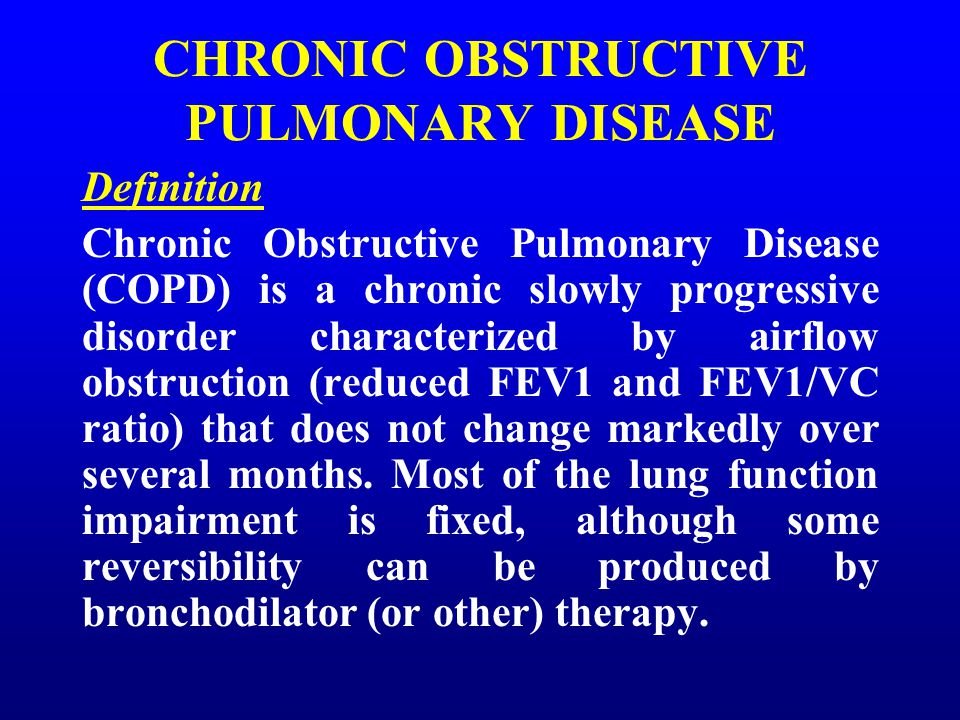 chronic obstructive pulmonary disease a progressive chronic obstructive pulmonary disease a progressive