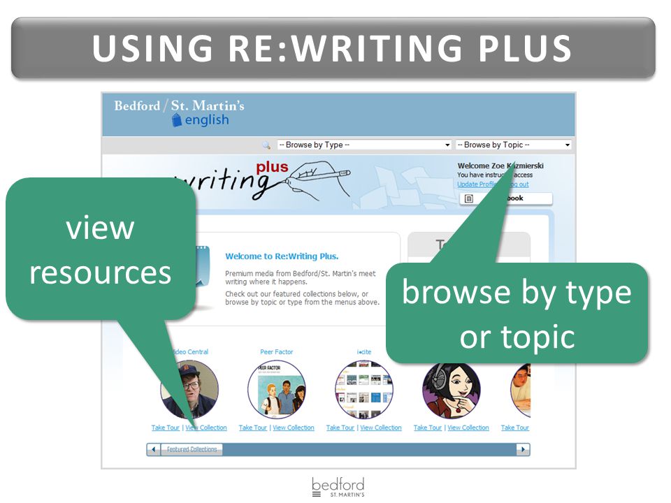 USING RE:WRITING PLUS view resources browse by type or topic