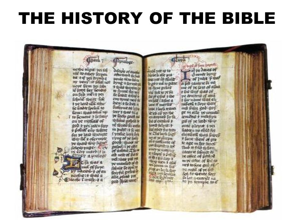 THE HISTORY OF THE BIBLE