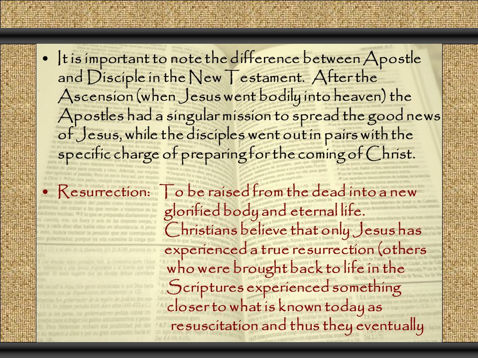 It is important to note the difference between Apostle and Disciple in the New Testament.